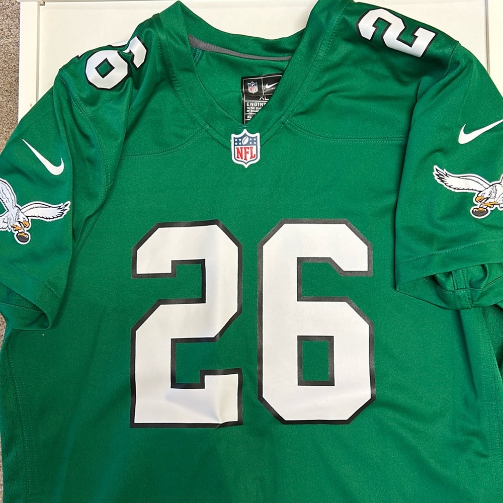 Kelly Green Saquan Barkley Jersey, Youth XL